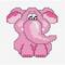 Luca-s Pink Elephant Counted Cross Stitch Kit